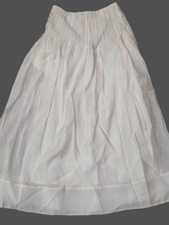 H&M Dresses & Skirts - H&M White Smocked Midi Skirt with Soft Pleats